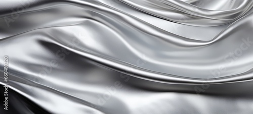 Silver texture with waves. silver background. Expensive silver. Horizontal format for banners texture. AI generated.