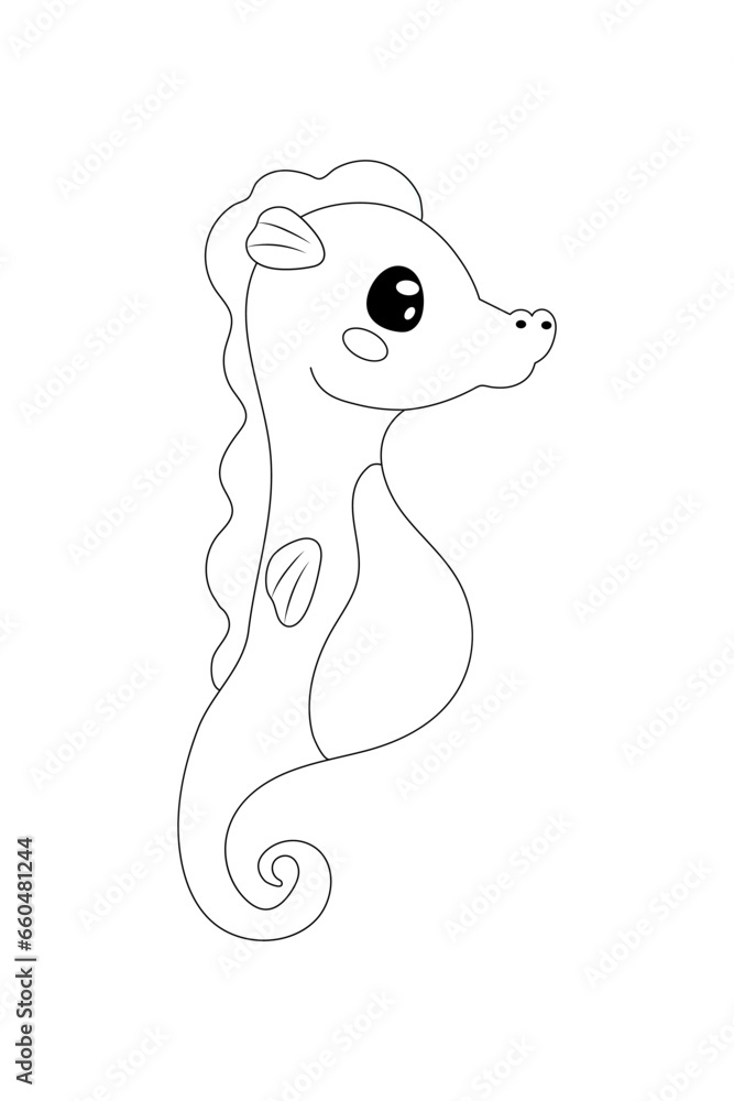 Colouring, linart, children's game. preschool Sea characters Colouring, linart, children's game. preschool Sea characters