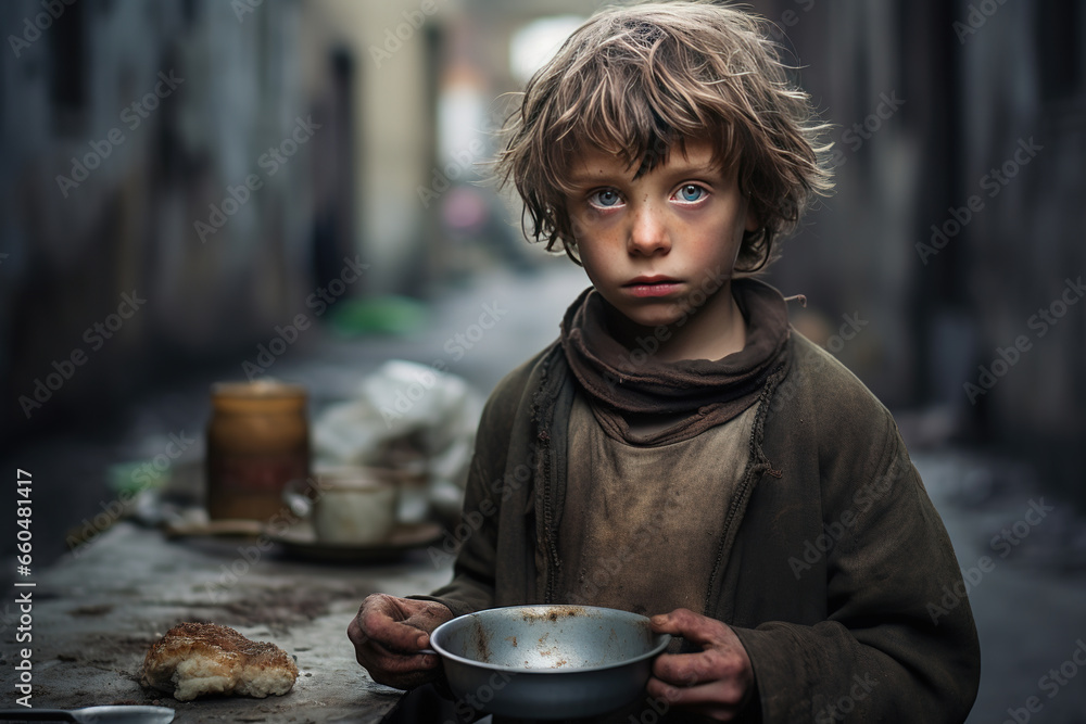 Hungry, starving, poor little child looking at the camera. Hungry, starving, poor little child looking at the camera.