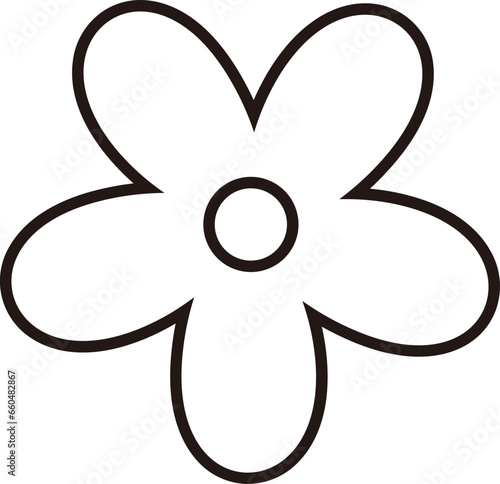 Spring flower outline