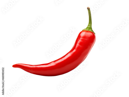 Organic fresh red chilli pepper isolated on white background