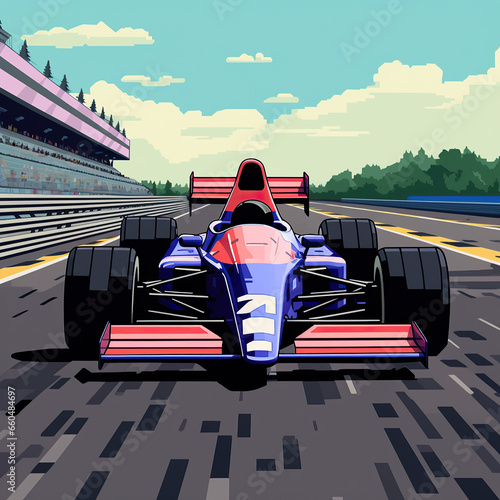 Vintage Low Bit Race Car Gaming