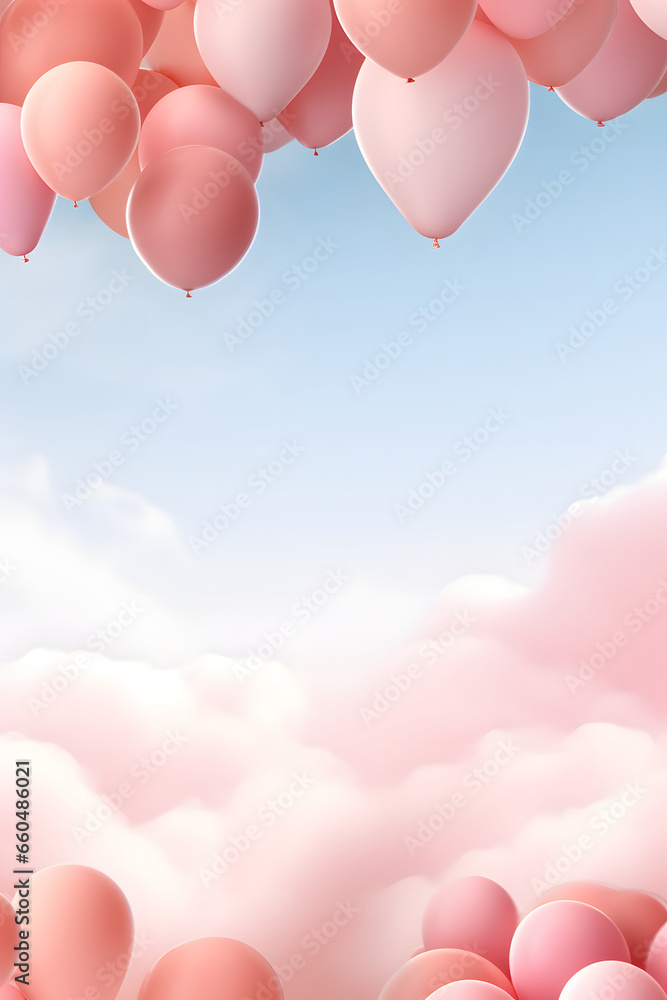 Rahmen aus bunten Luftballons