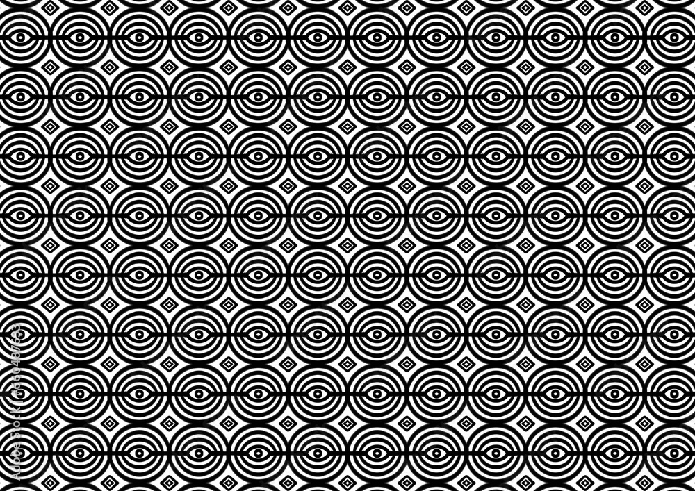 Pattern sphere black on white symbol abstract tribal geometric vintage style retro classic illustration decorative template backdrop wallpaper print textile fabric texture cloth rug tile Pattern sphere black on white symbol abstract tribal geometric vintage style retro classic illustration decorative template backdrop wallpaper print textile fabric texture cloth rug tile