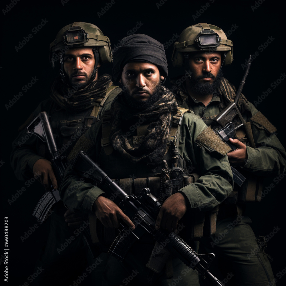 Palestine soldiers in full armor. War between Palestine and Israel. Palestine soldiers in full armor. War between Palestine and Israel.