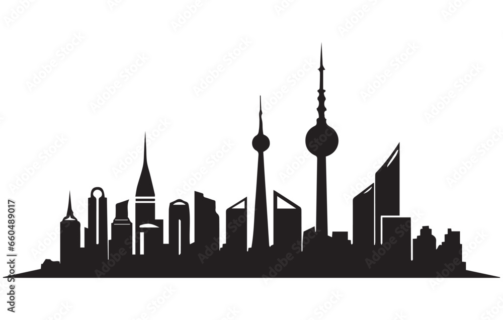 Fototapeta premium Modern Kuala Lumpur City Skyline Design,Kuala Lumpur skyline detailed silhouette. Vector illustration