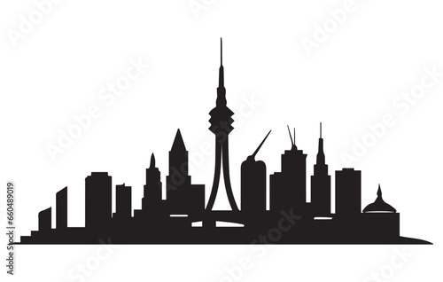 Modern Kuala Lumpur City Skyline Design Kuala Lumpur skyline detailed silhouette. Vector illustration