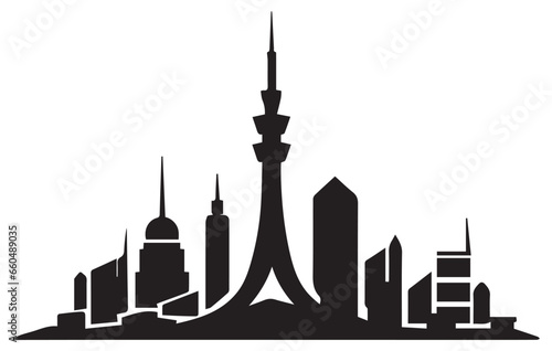 Modern Kuala Lumpur City Skyline Design Kuala Lumpur skyline detailed silhouette. Vector illustration