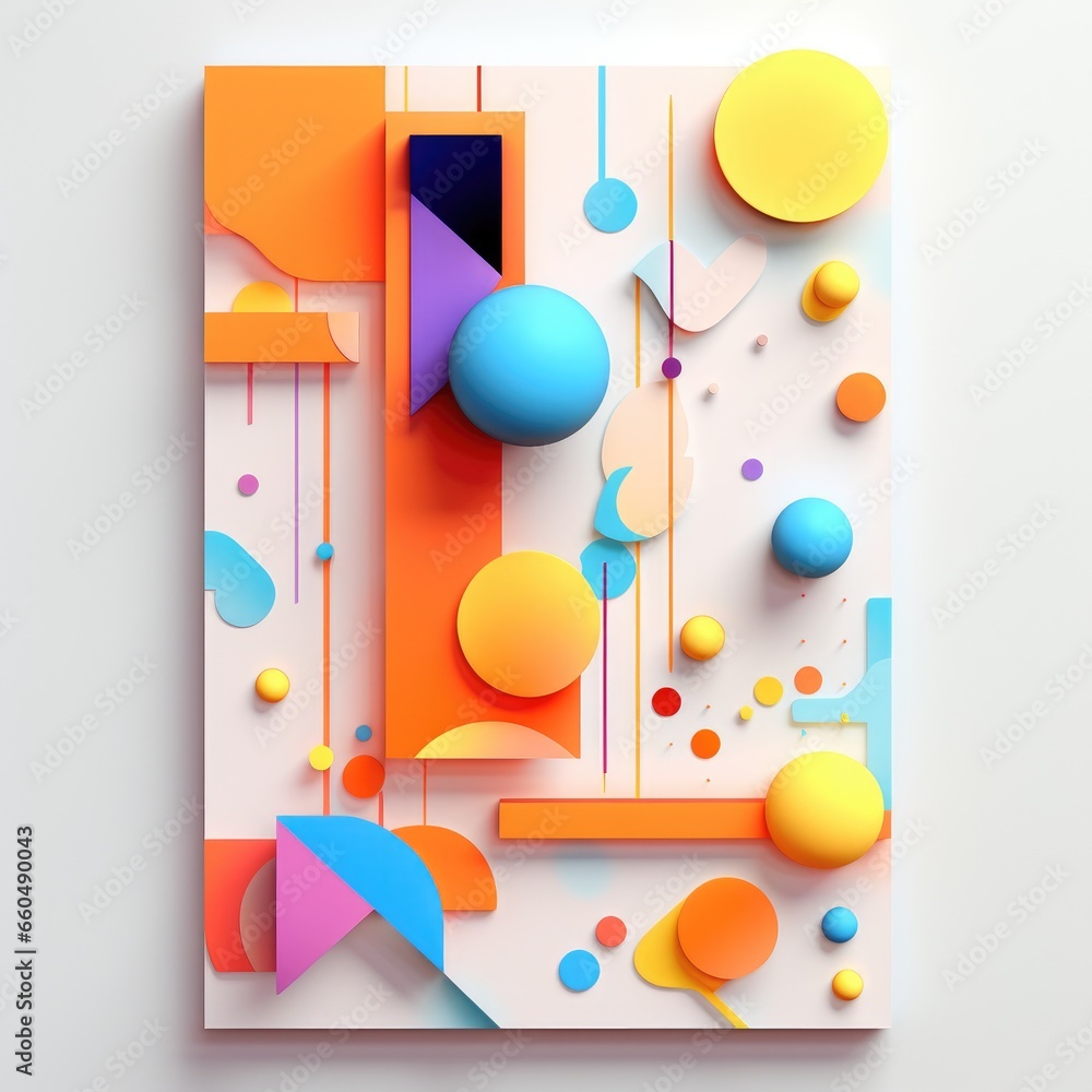 Immerse yourself in the world of contemporary art with this acrylic wall decor 