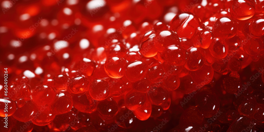 Macro photo of red caviar Macro photo of red caviar
