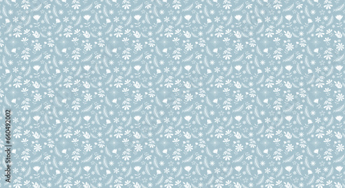 Wallpaper Mural Vector illustration of a vintage seamless floral pattern with cute flowers and leaves. Illustration  isolated on colourful background. Torontodigital.ca