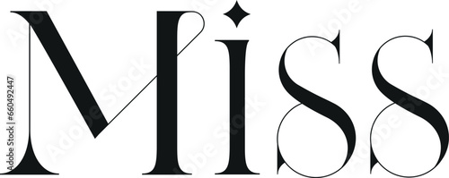 miss logo made by ellegant font