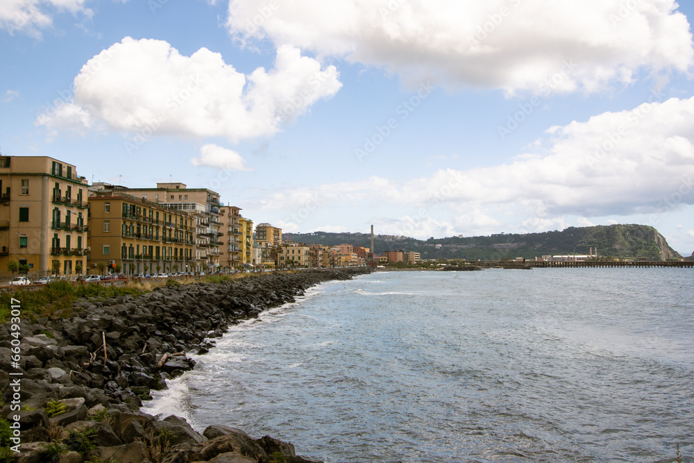 Bagnoli popular coastal tourist district of the city of Naples near Fuorigrotta and Pozzuoli. Bagnoli is part of the Campi Flegrei for its volcanic nature due to Vesuvius with frequent earthquakes 