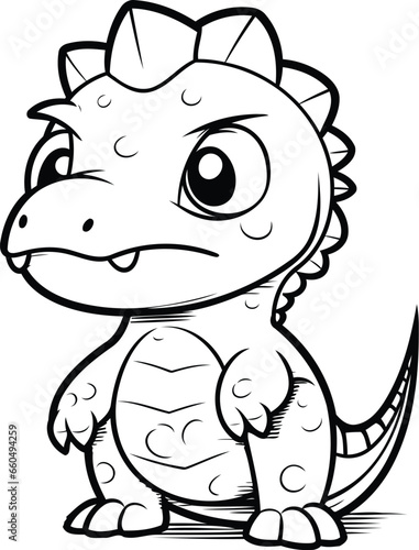 Cute Dinosaur Cartoon Mascot Character Vector Illustration. EPS10 © Waqar