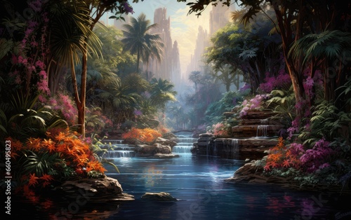 Tropical Oasis The Captivating Beauty of Waterfall.