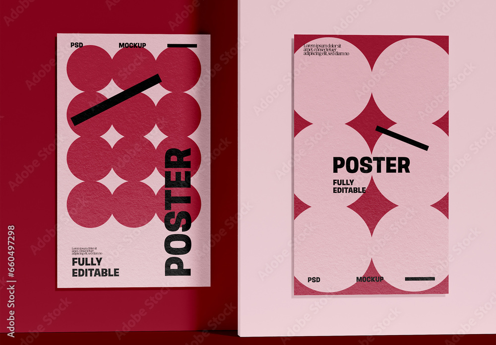 Two Posters Mockup Stock Template | Adobe Stock