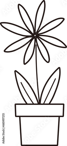 Flower pot outline