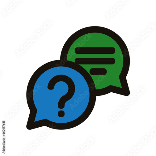question réponse team buiding travail entreprise d'équipe pictogramme Icone et symbole couleur gras