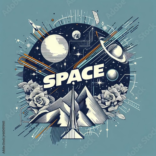 Circular design with the word 