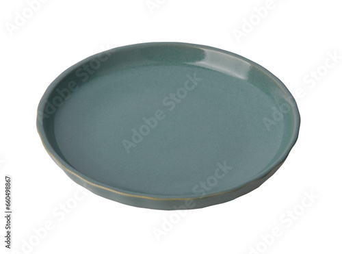 green ceramic plate on transparent png