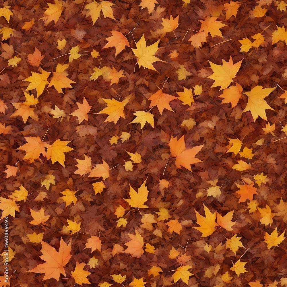 Autumn, Fall leaves, scenery, leaves on the floor, Autumn background ,Generative AI Autumn, Fall leaves, scenery, leaves on the floor, Autumn background ,Generative AI