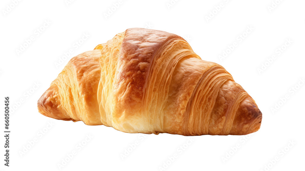 A croissant on the transparent backgrounds A croissant on the transparent backgrounds