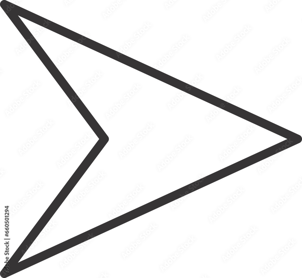 arrow sign outline flat vector arrow sign outline flat vector
