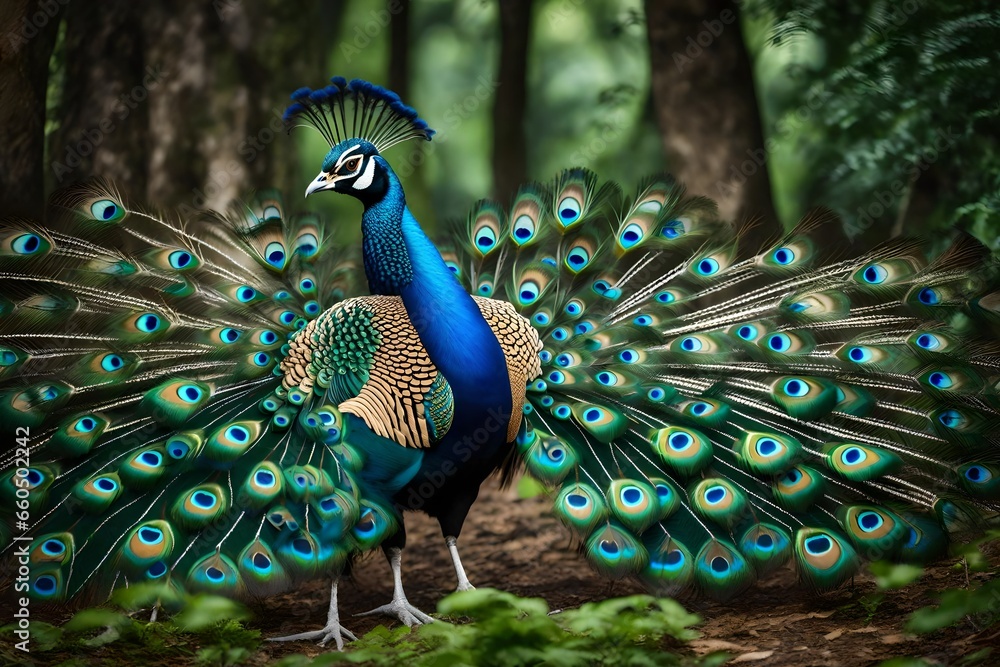 Obraz premium peacock with feathers