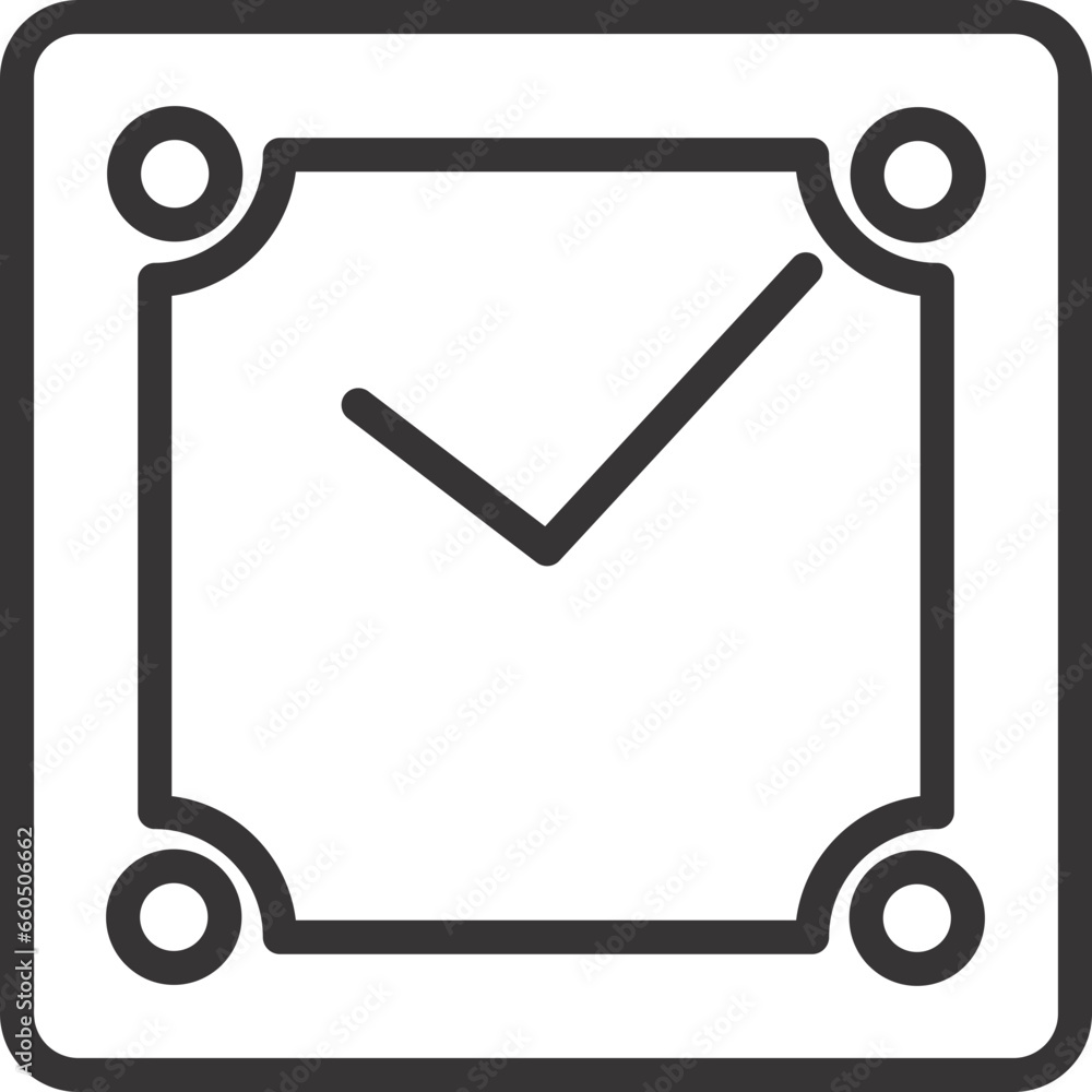 clock sign black and white outline flat vector clock sign black and white outline flat vector