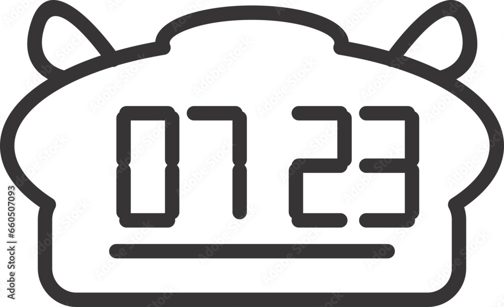 clock sign black and white outline flat vector clock sign black and white outline flat vector