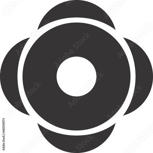 circle icon flat vector 