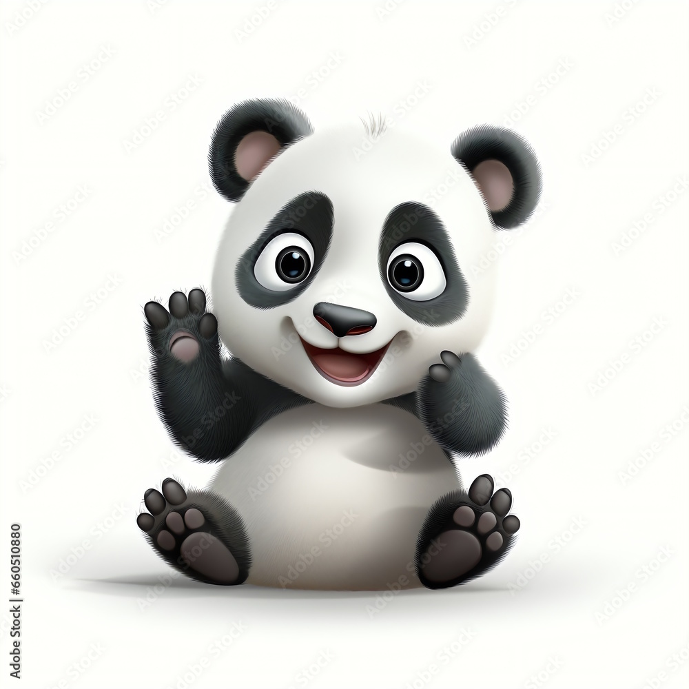 Sleeping Panda in Peaceful Graphic Art Sleeping Panda in Peaceful Graphic Art
