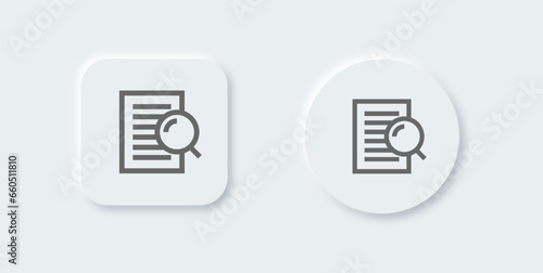 Review line icon in neomorphic design style. Assessment signs vector illustrtion.