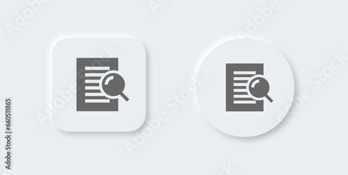 Review solid icon in neomorphic design style. Assessment signs vector illustrtion.