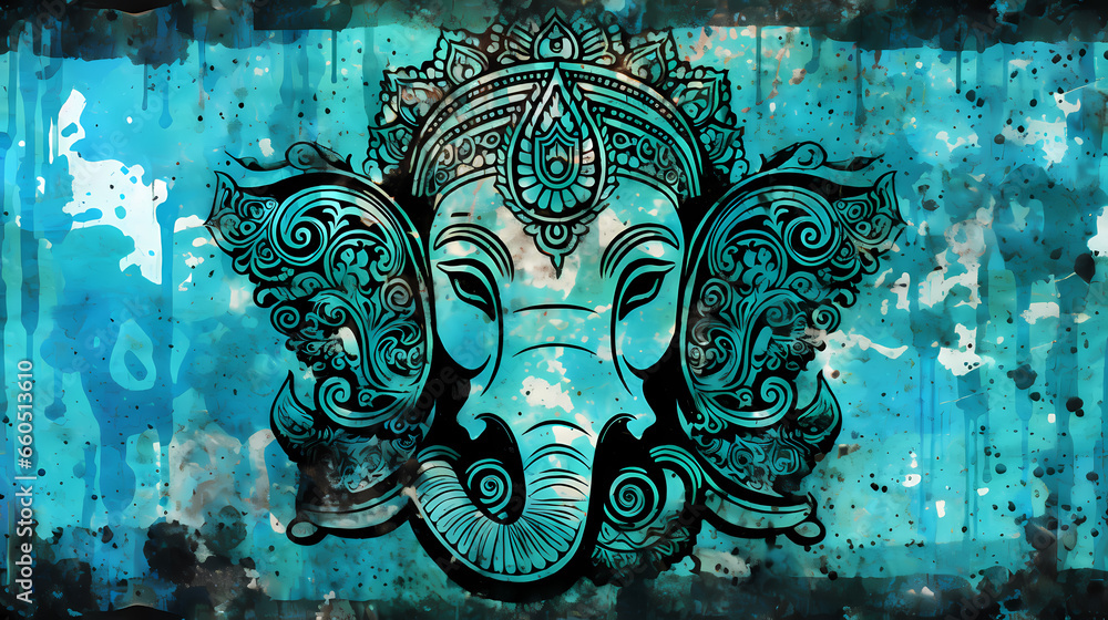 Ganesha! Template / Banner for your best design - obrazy, fototapety, plakaty 