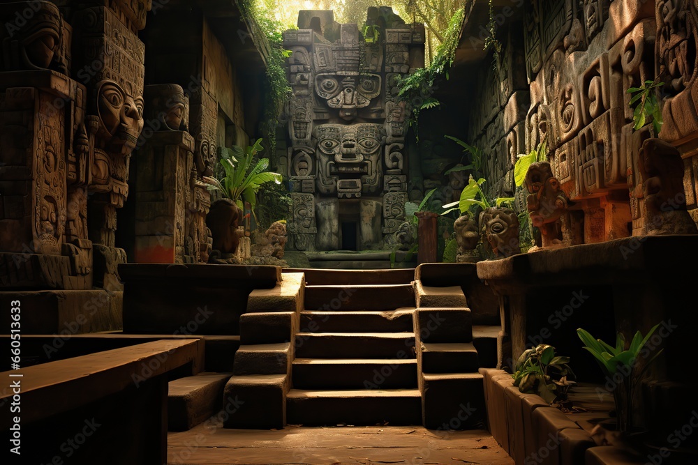  Mayan temple - obrazy, fototapety, plakaty 