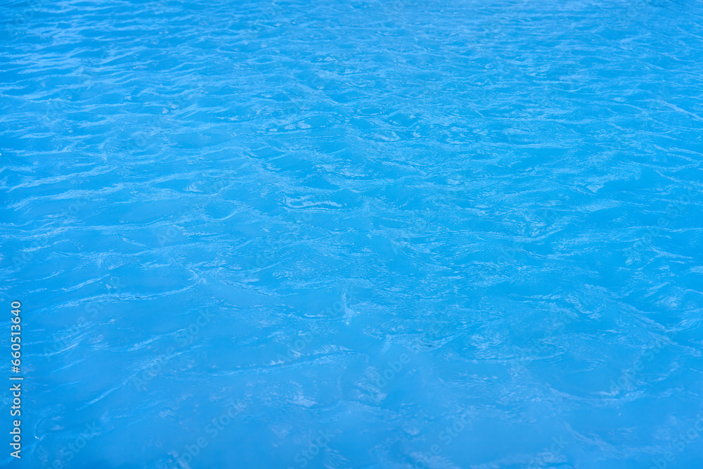Blue lagoon water color surface rippled