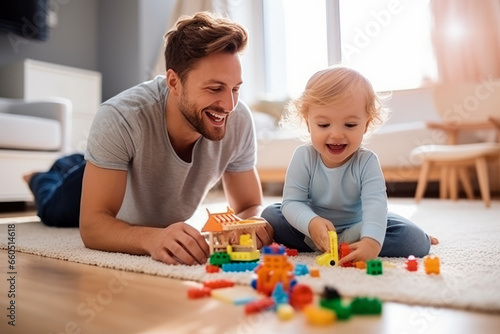 Family fun - Father playing with his child