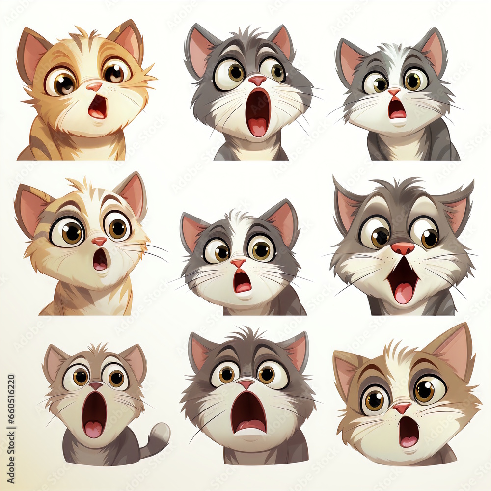 Fototapeta premium Playful Cat Cartoon - Professional Design