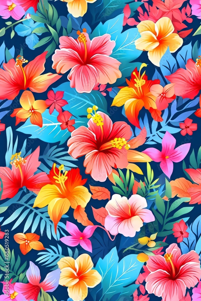 seamless background with flowers