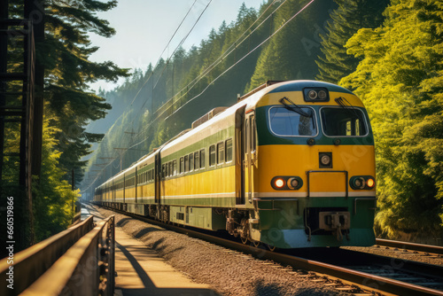 Summertime train adventures in various destinations 