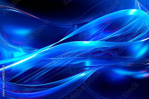 Electric Blue Light Tracks in High-Energy Motion, waves and speed © FF Proudction