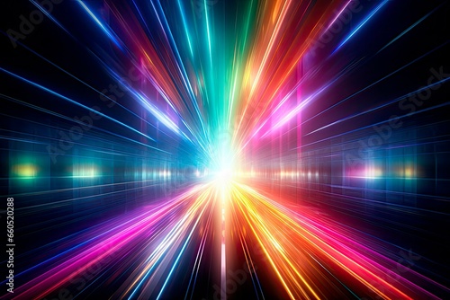 Electric Light Tracks in High-Energy Motion, waves and speed