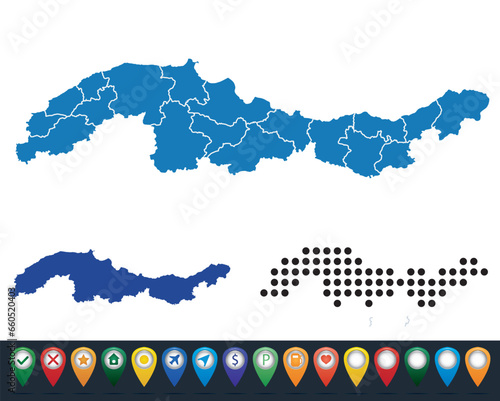Photos Set maps of Black Sea Region