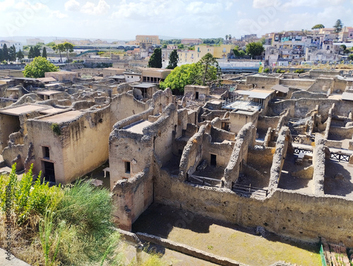 Ercolano excavations seen from above.