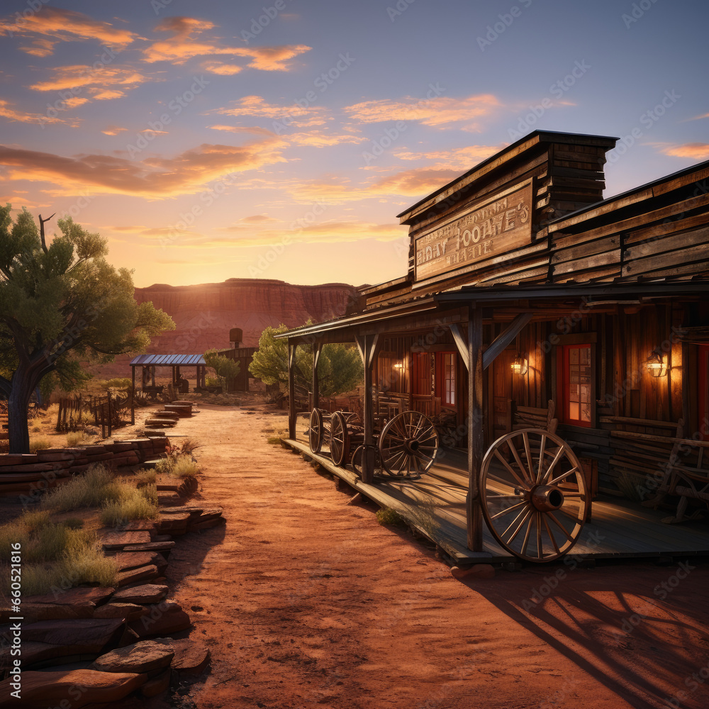 Obraz premium Futuristic Wild West