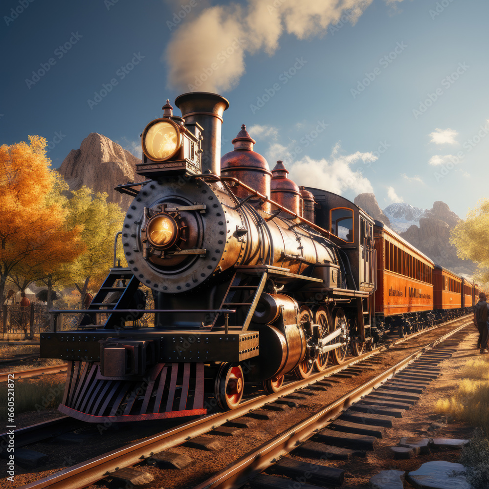 Fototapeta premium Futuristic Wild West