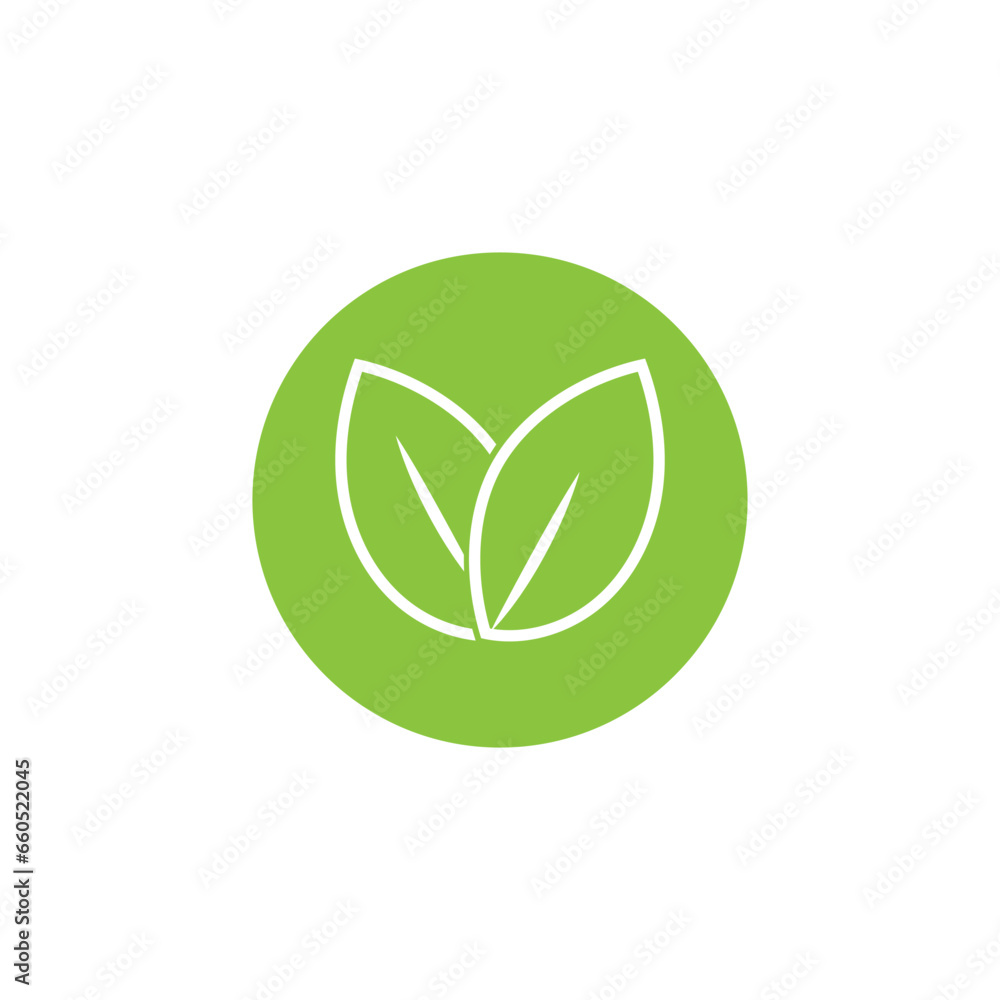 Leaf line logo vector and symbol Leaf line logo vector and symbol