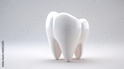 Dental Care Essentials  Isolated Healthy White Tooth