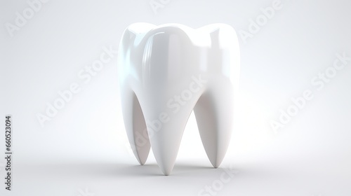 Dental Care concept A healthy white tooth isolated